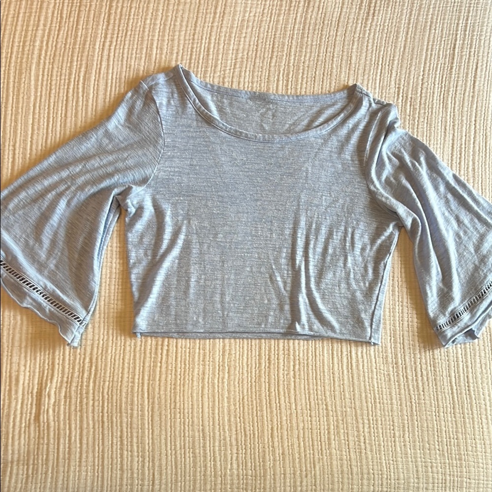 Alo Yoga Light Blue Crop Workout Top